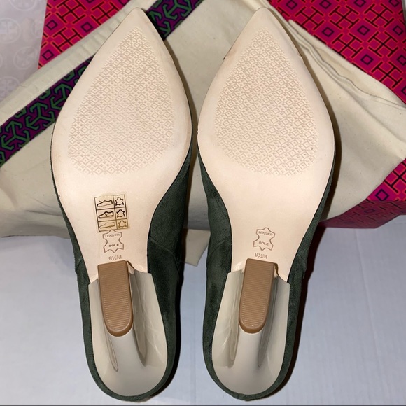 NEW Tory Burch Lila Ankle Bootie Olive Suede Size 9.5 - Picture 7 of 15